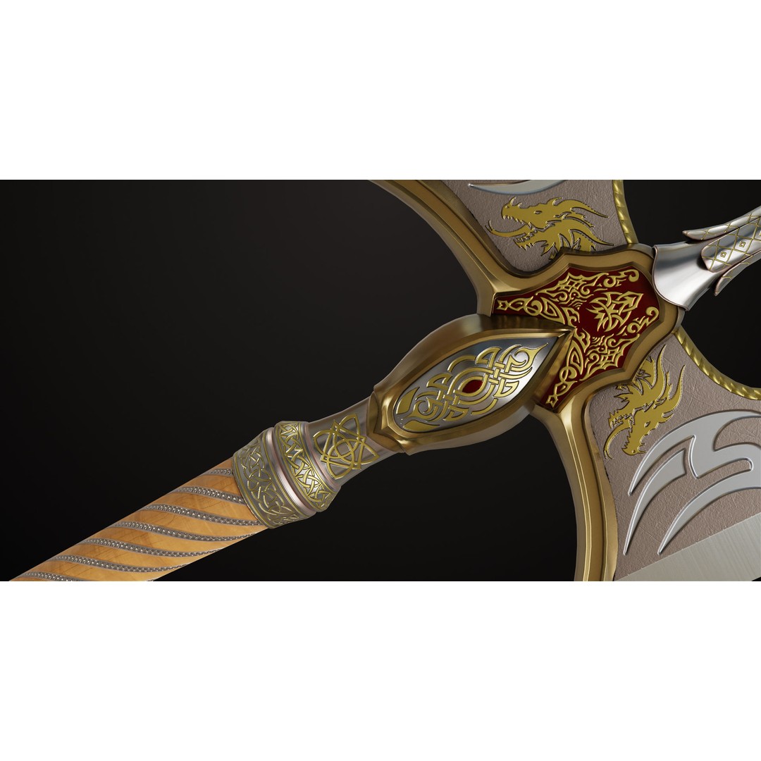 Battle Axe 3D Model – Low Poly Game Asset, PBR Textures Included - View 22