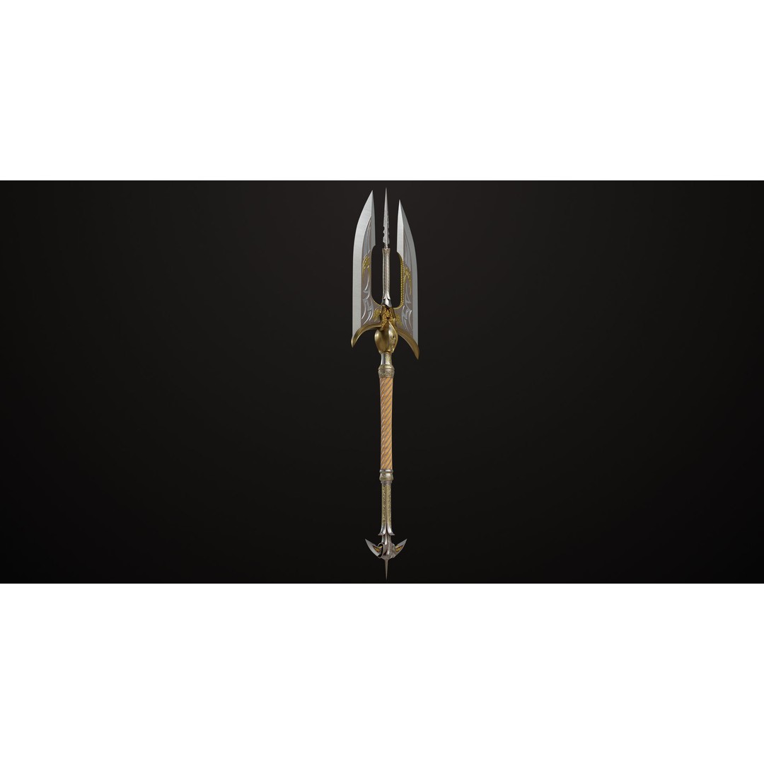 Battle Axe 3D Model – Low Poly Game Asset, PBR Textures Included - View 4
