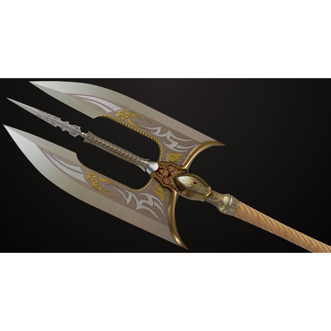 Battle Axe 3D Model – Low Poly Game Asset, PBR Textures Included - View 7