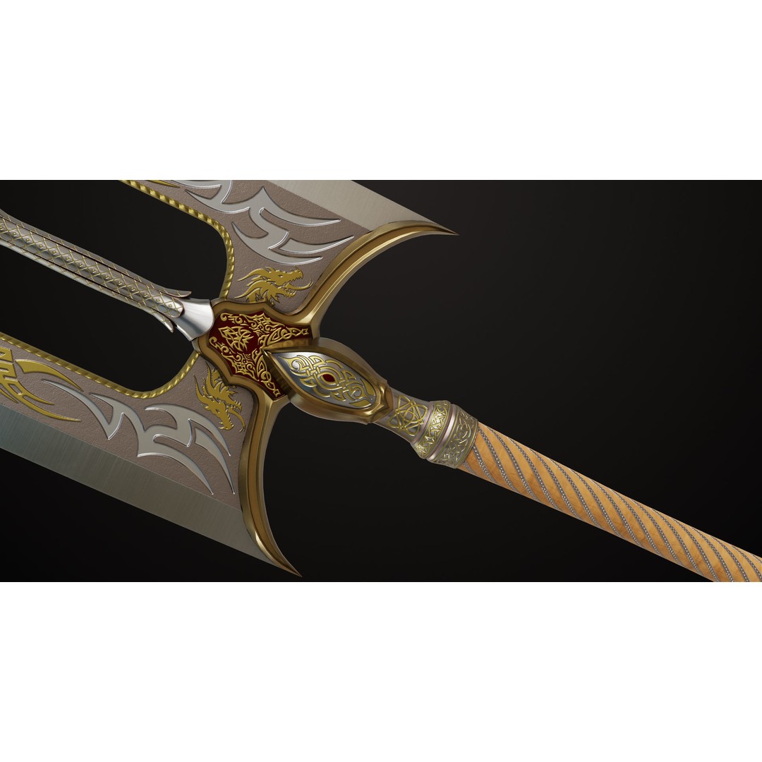 Battle Axe 3D Model – Low Poly Game Asset, PBR Textures Included - View 8