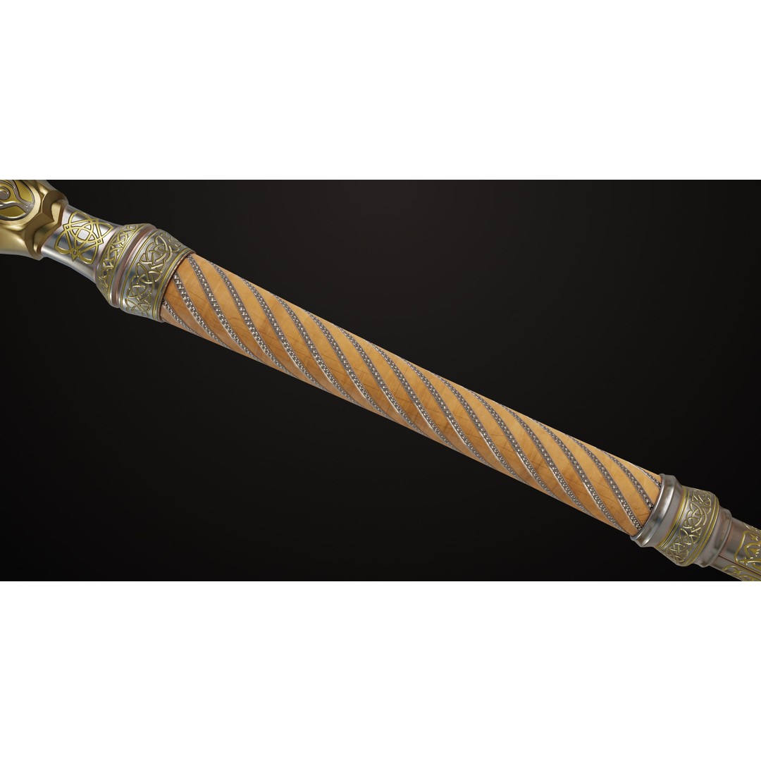 Battle Axe 3D Model – Low Poly Game Asset, PBR Textures Included - View 9