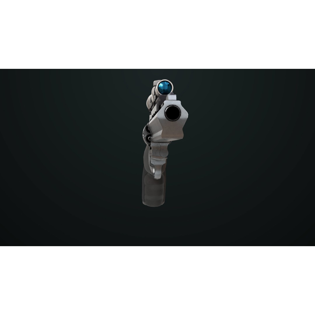 Taurus Raging Bull Revolver 3D Model – Low Poly Game Asset, PBR Textures - View 16