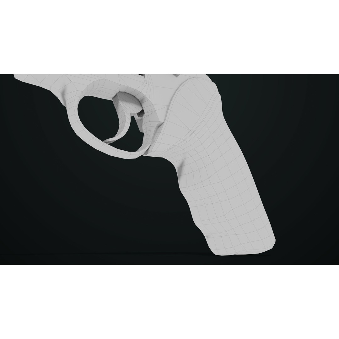Taurus Raging Bull Revolver 3D Model – Low Poly Game Asset, PBR Textures - View 37