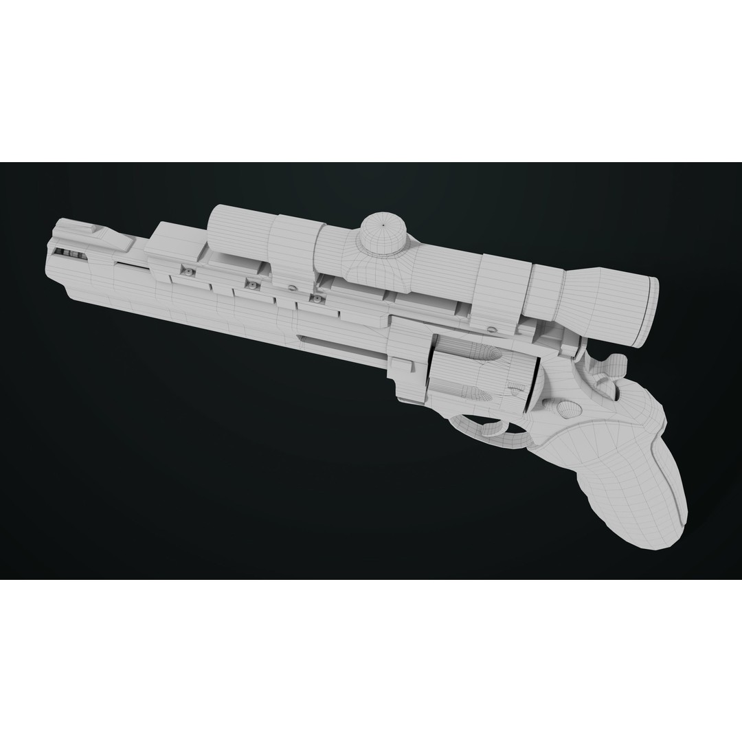 Taurus Raging Bull Revolver 3D Model – Low Poly Game Asset, PBR Textures - View 45