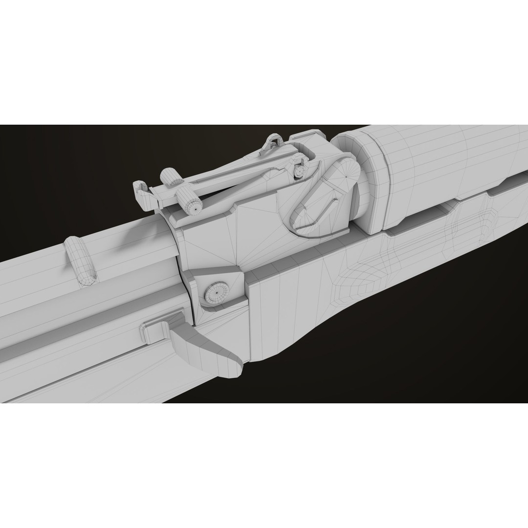 AKMS Light Machine Gun 3D Model – Low Poly PBR Game Asset, FBX - View 59