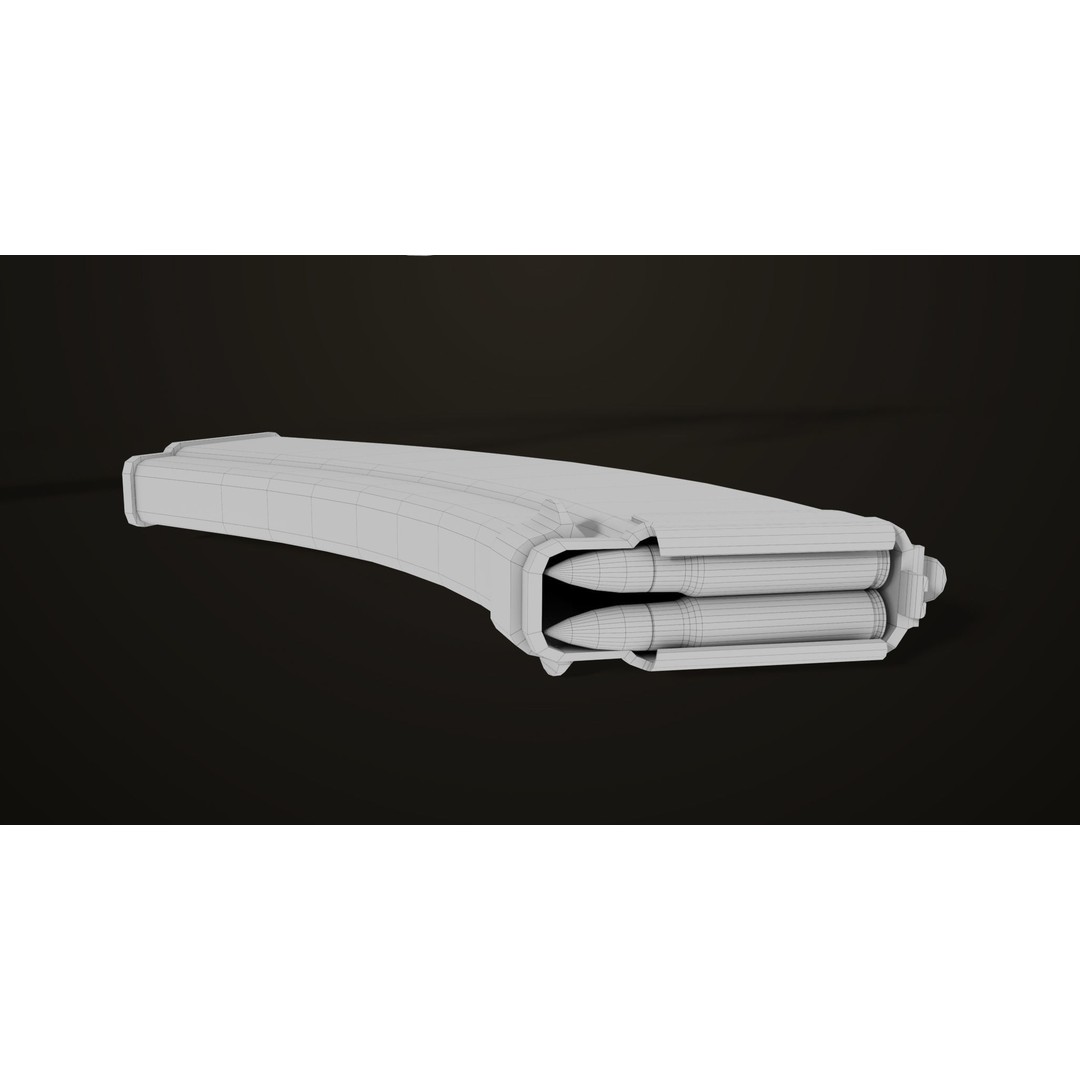 AKMS Light Machine Gun 3D Model – Low Poly PBR Game Asset, FBX - View 66