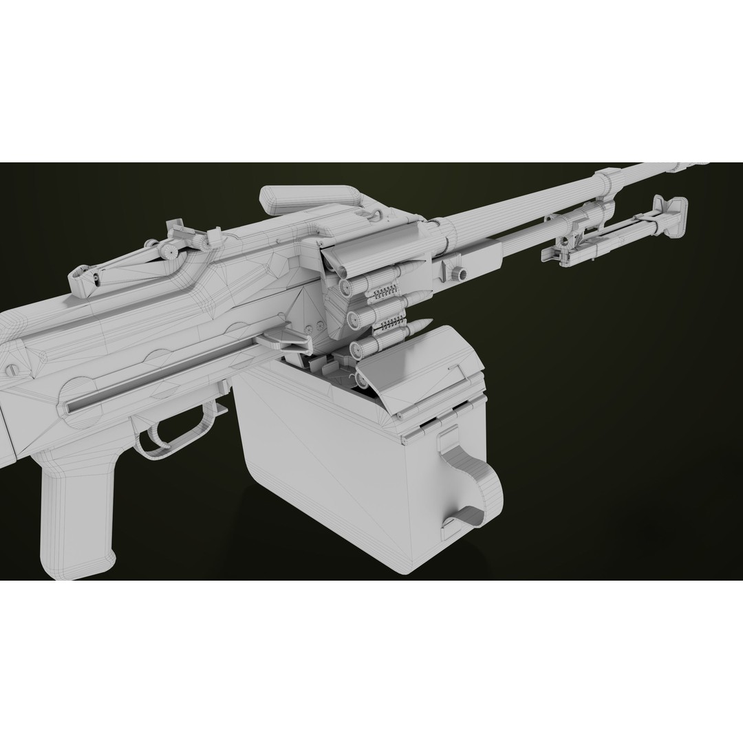 Machine Gun 11 3D Model – Low Poly PBR Game Asset, FBX - View 49