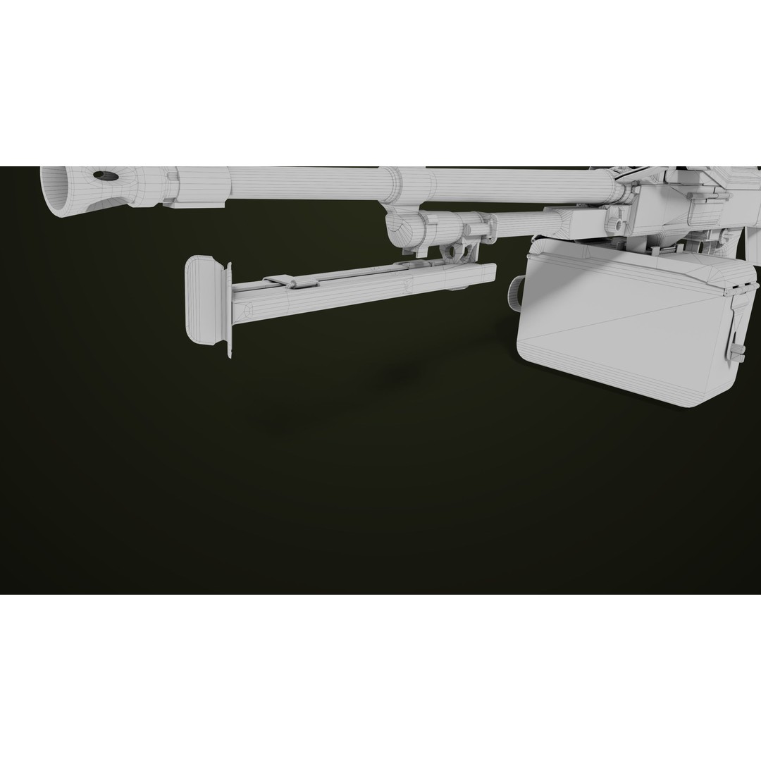 Machine Gun 11 3D Model – Low Poly PBR Game Asset, FBX - View 51