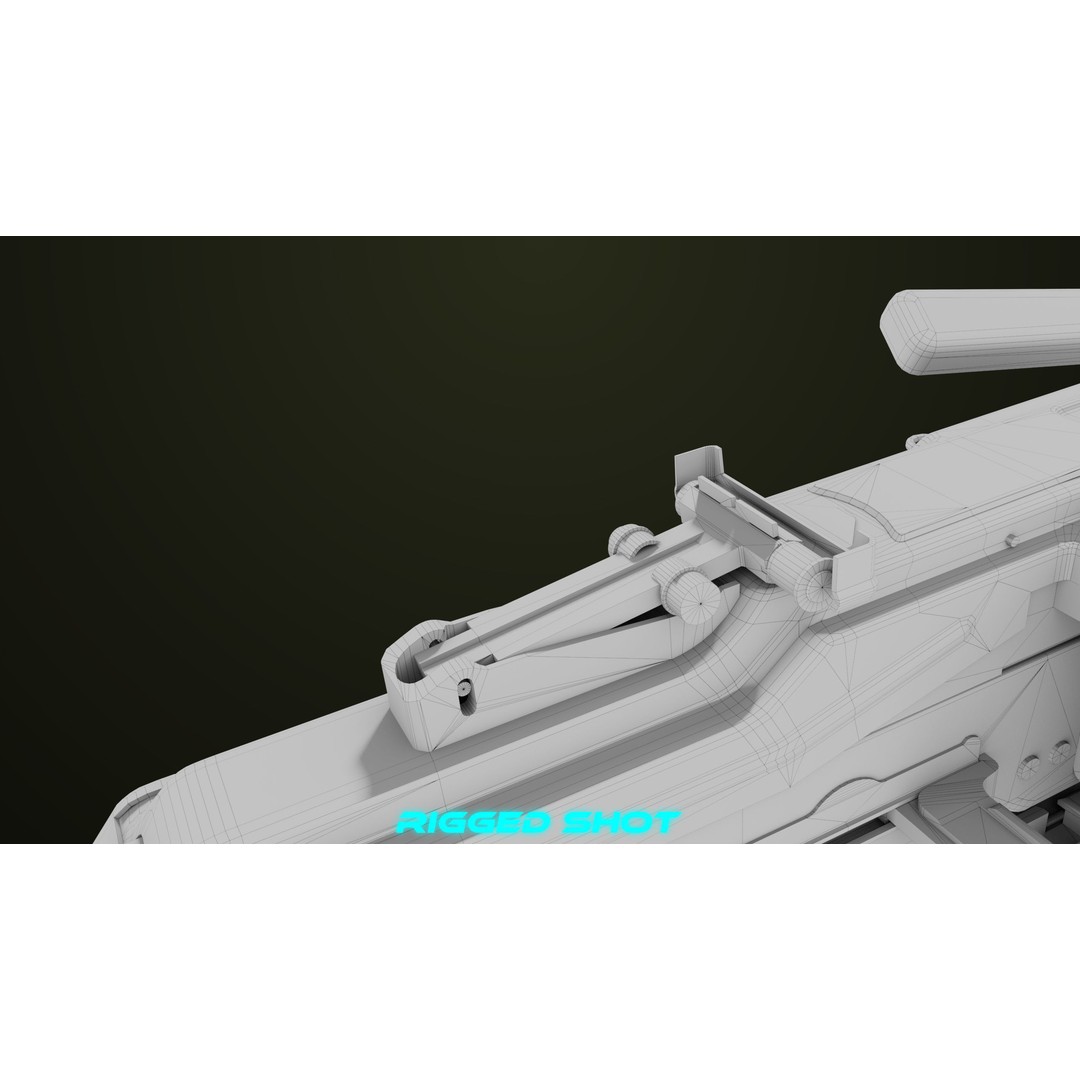 Machine Gun 11 3D Model – Low Poly PBR Game Asset, FBX - View 59