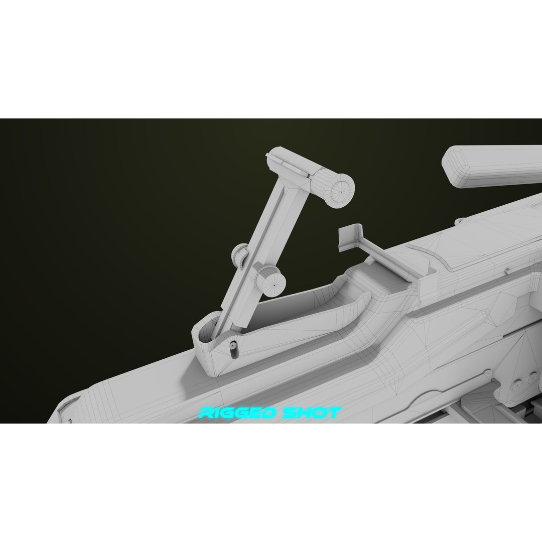 Machine Gun 11 3D Model – Low Poly PBR Game Asset, FBX - View 61