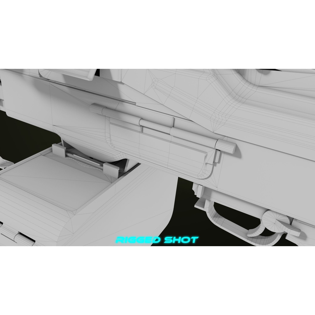 Machine Gun 11 3D Model – Low Poly PBR Game Asset, FBX - View 65