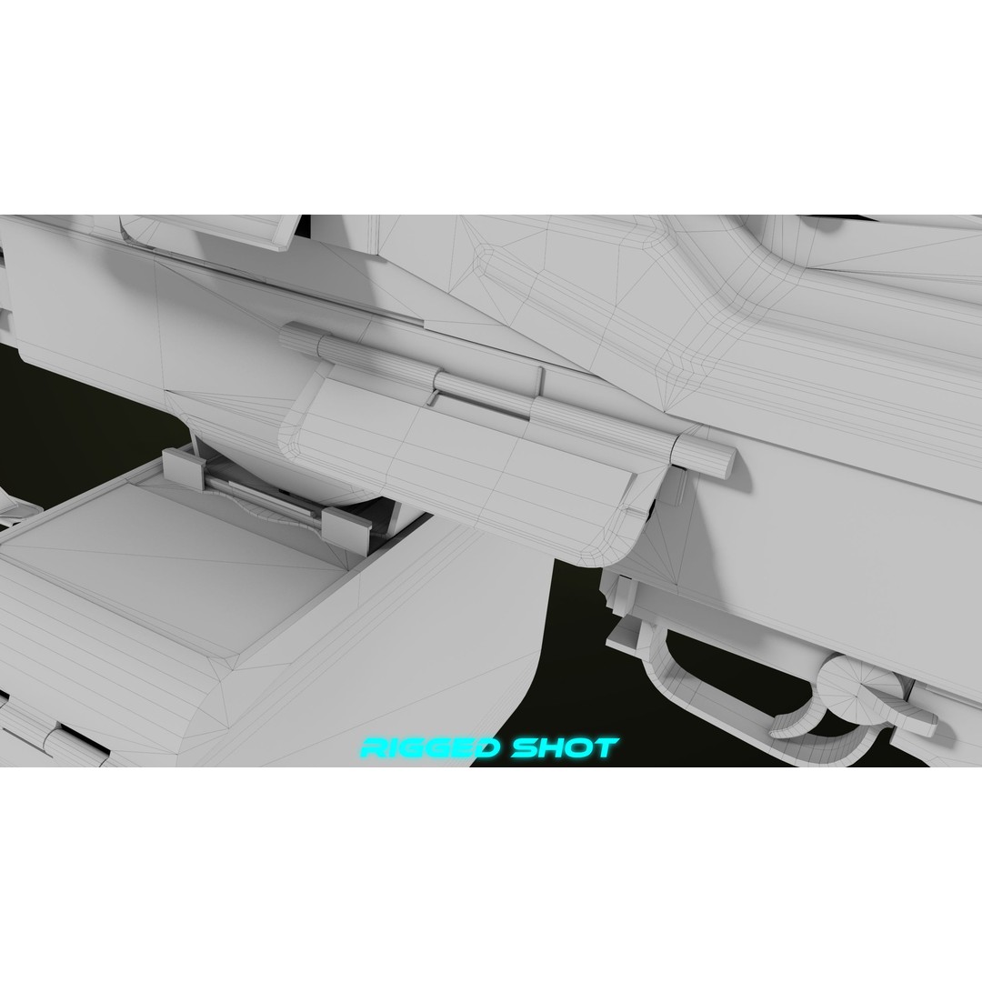 Machine Gun 11 3D Model – Low Poly PBR Game Asset, FBX - View 66