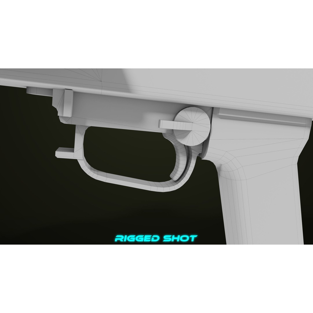 Machine Gun 11 3D Model – Low Poly PBR Game Asset, FBX - View 70