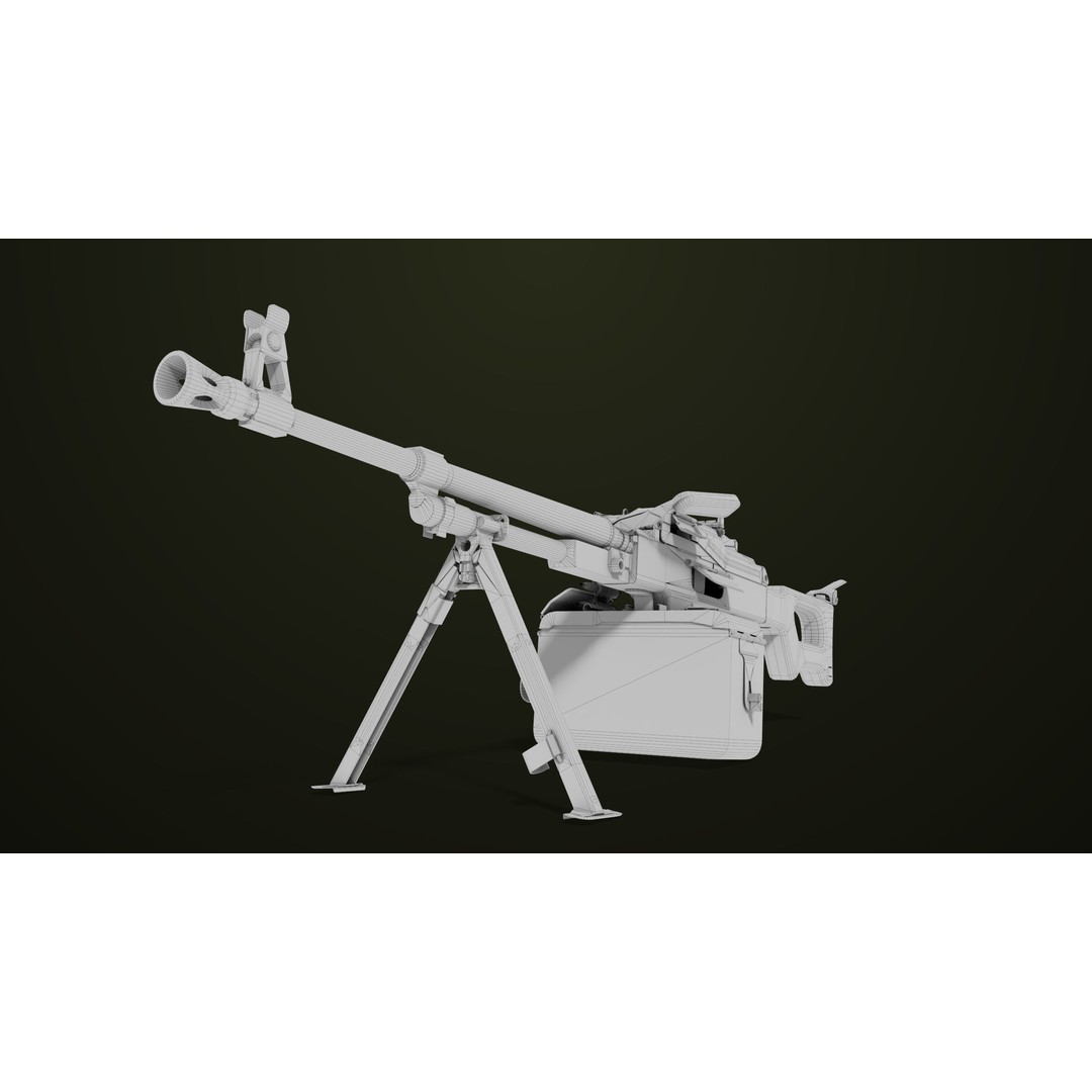 Machine Gun 11 3D Model – Low Poly PBR Game Asset, FBX - View 71