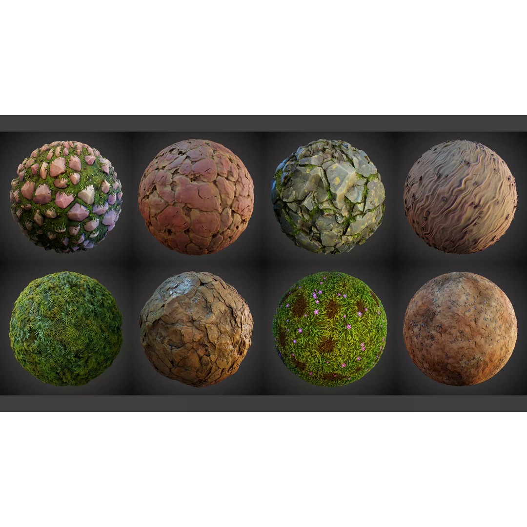 Bog Materials 3D Model – Stylized PBR Textures for Games - View 2