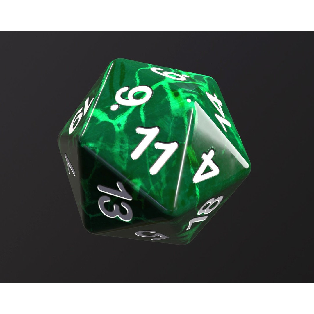 Dice Set 3D Model – Low Poly Game Asset, PBR Textures, FBX, OBJ - View 12