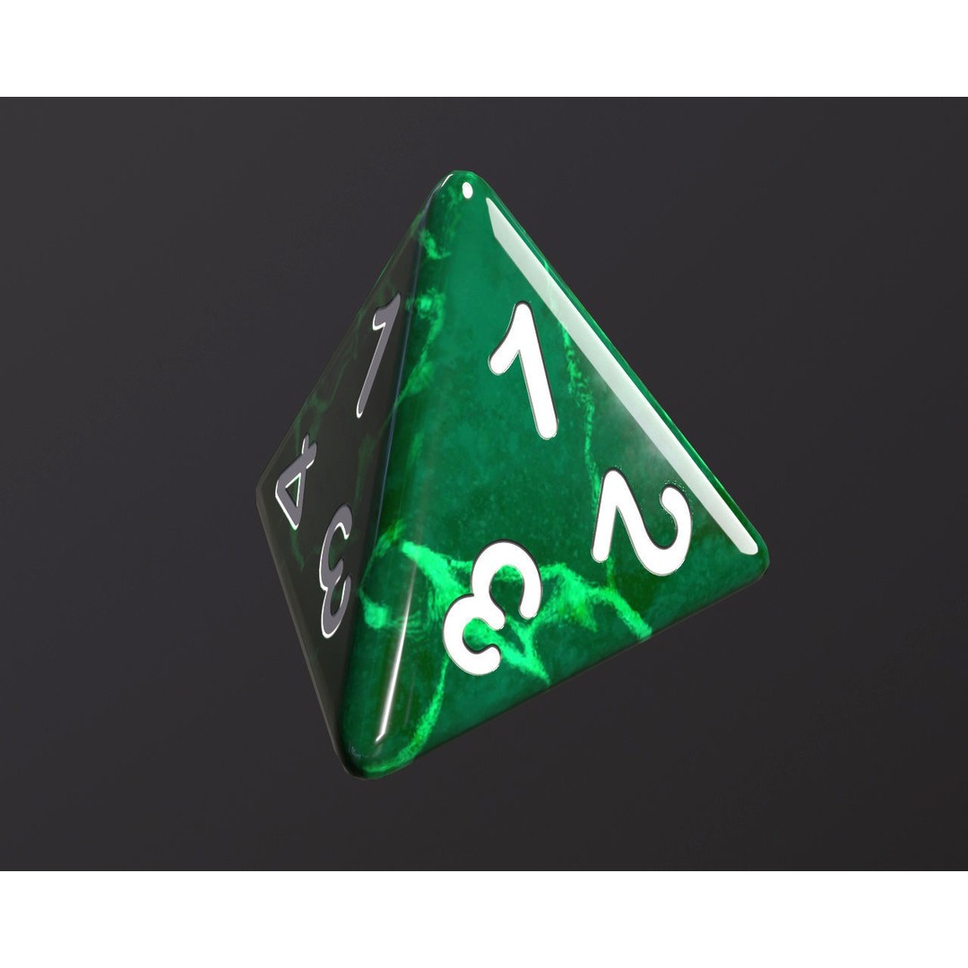 Dice Set 3D Model – Low Poly Game Asset, PBR Textures, FBX, OBJ - View 16