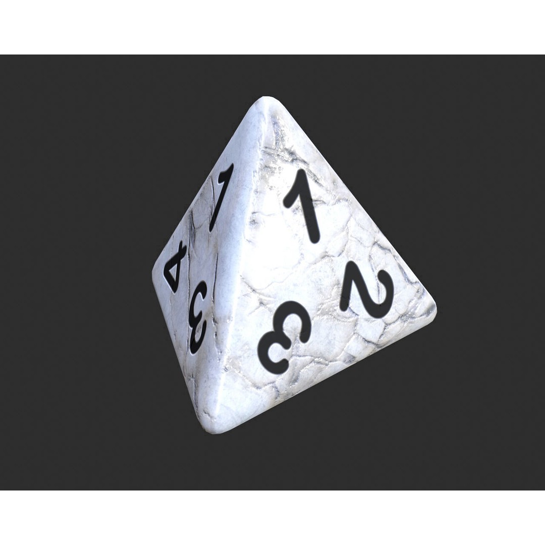 Dice Set 3D Model – Low Poly Game Asset, PBR Textures, FBX, OBJ - View 17