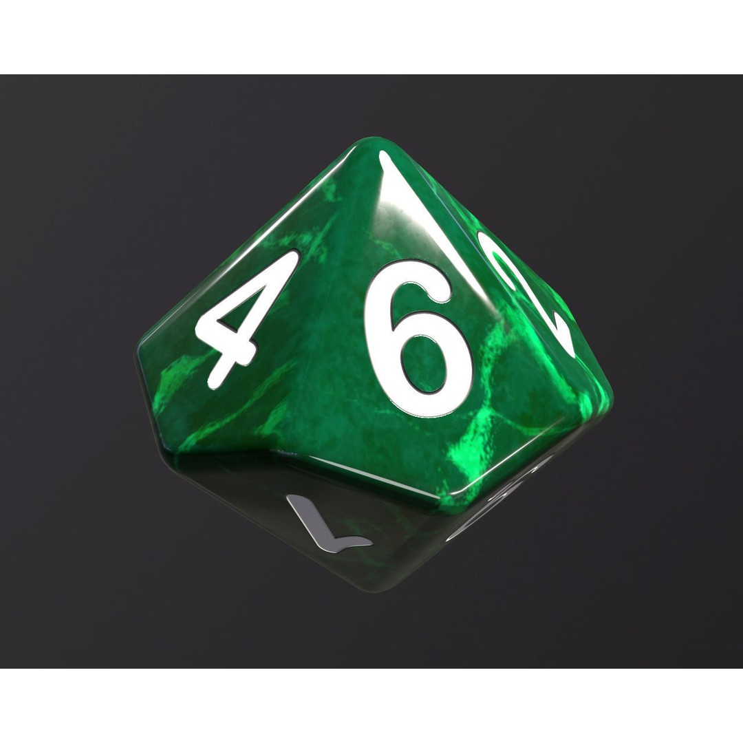 Dice Set 3D Model – Low Poly Game Asset, PBR Textures, FBX, OBJ - View 20
