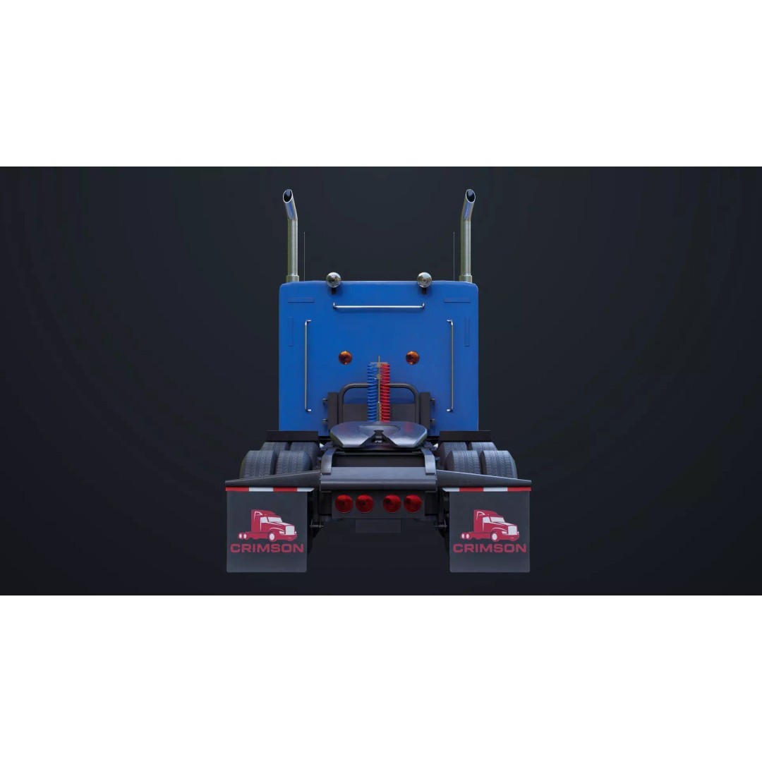 Heavy Truck Chassis 3D Model – Low Poly PBR Rigged Asset, FBX - View 10