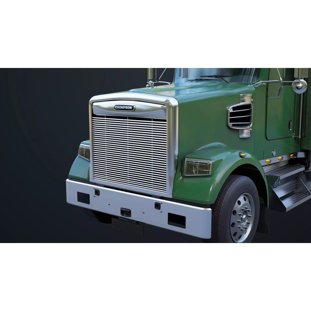 Heavy Truck Chassis 3D Model – Low Poly PBR Rigged Asset, FBX - View 11