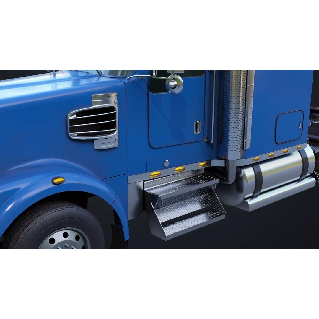 Heavy Truck Chassis 3D Model – Low Poly PBR Rigged Asset, FBX - View 13