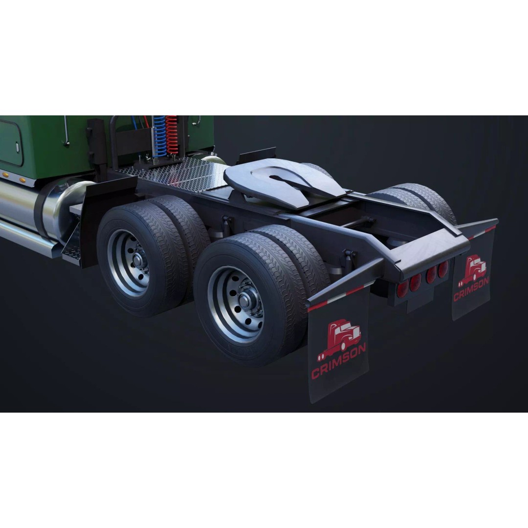 Heavy Truck Chassis 3D Model – Low Poly PBR Rigged Asset, FBX - View 18