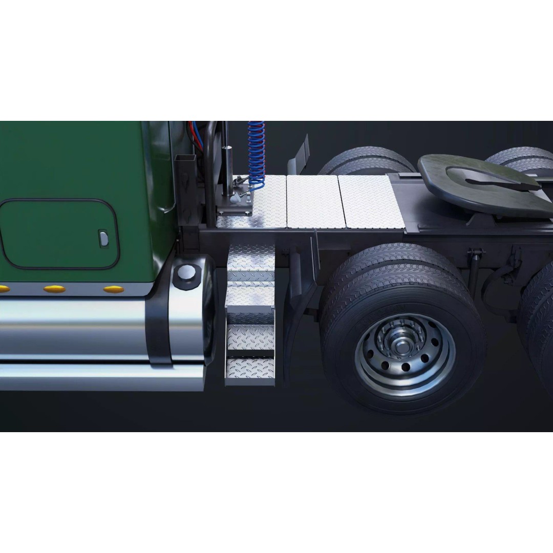 Heavy Truck Chassis 3D Model – Low Poly PBR Rigged Asset, FBX - View 24