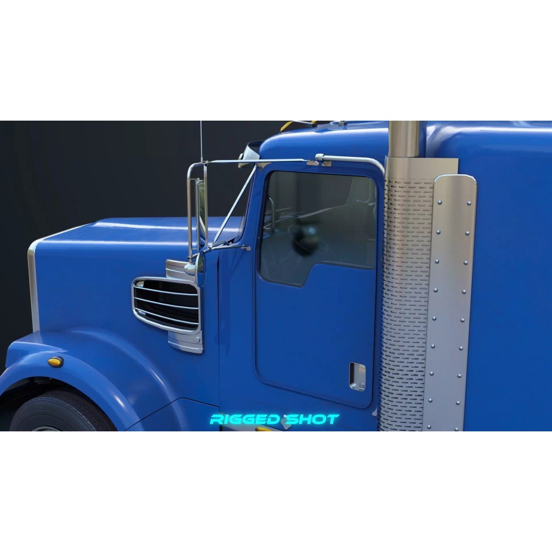 Heavy Truck Chassis 3D Model – Low Poly PBR Rigged Asset, FBX - View 28