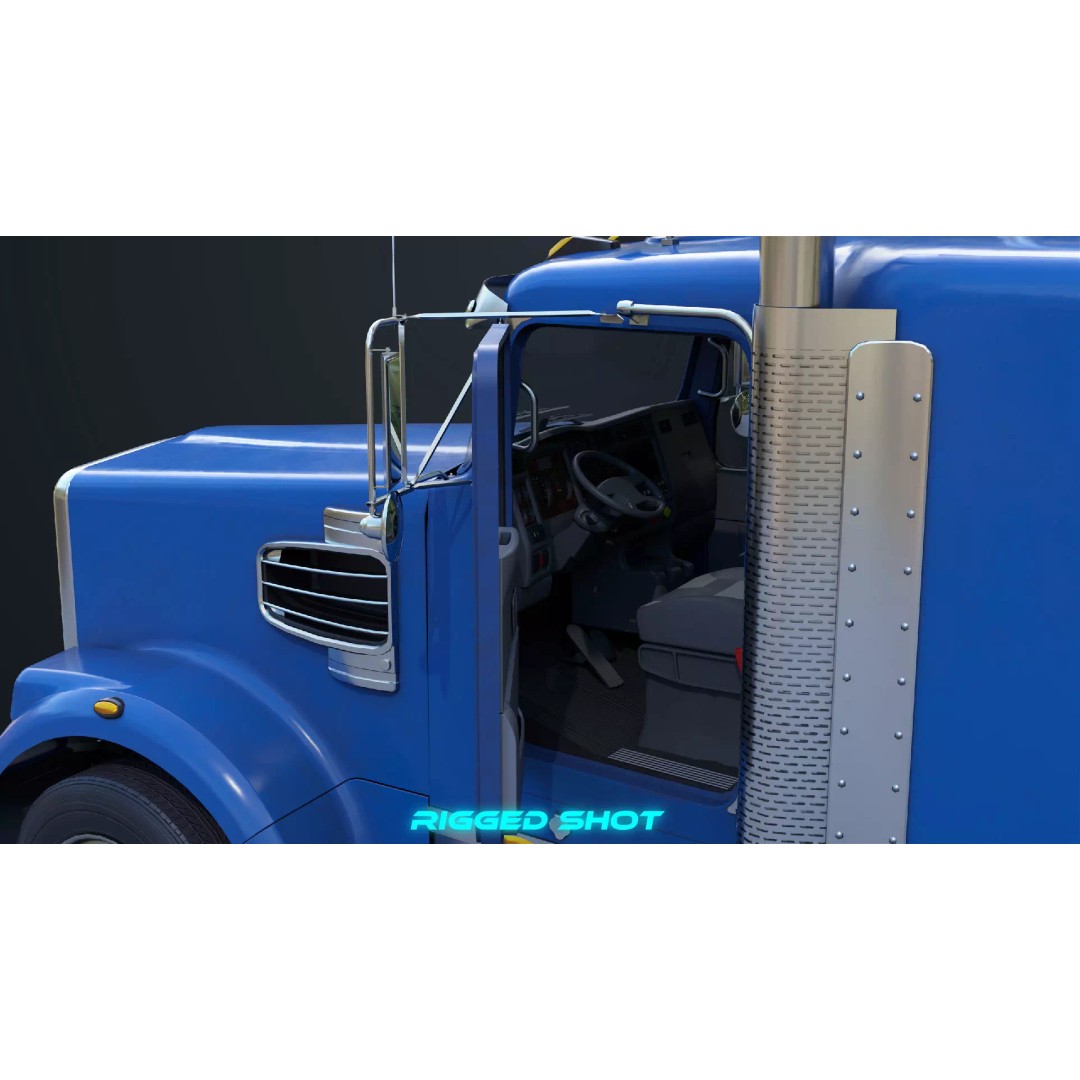 Heavy Truck Chassis 3D Model – Low Poly PBR Rigged Asset, FBX - View 29