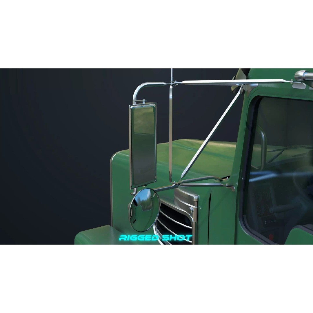 Heavy Truck Chassis 3D Model – Low Poly PBR Rigged Asset, FBX - View 30
