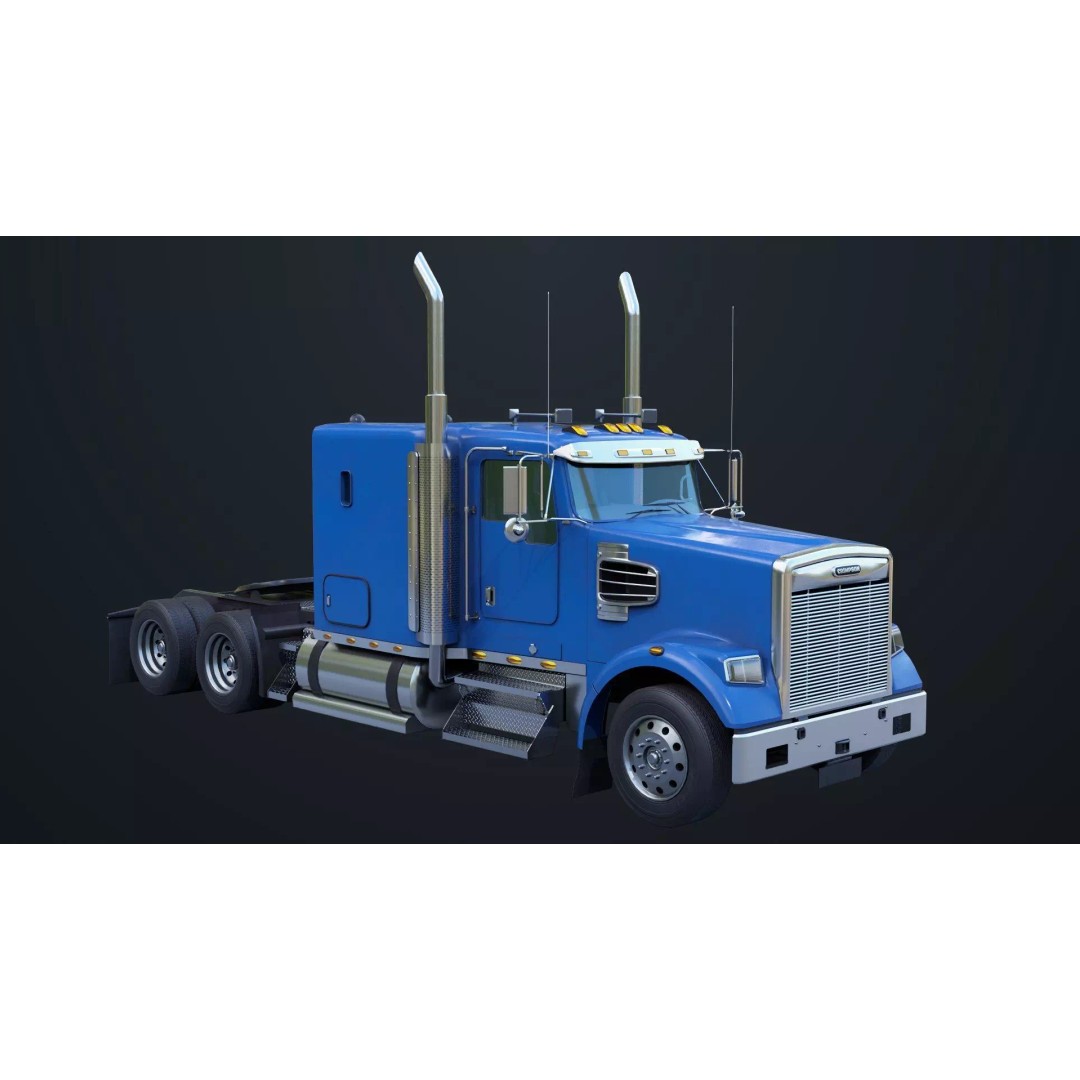 Heavy Truck Chassis 3D Model – Low Poly PBR Rigged Asset, FBX - View 4
