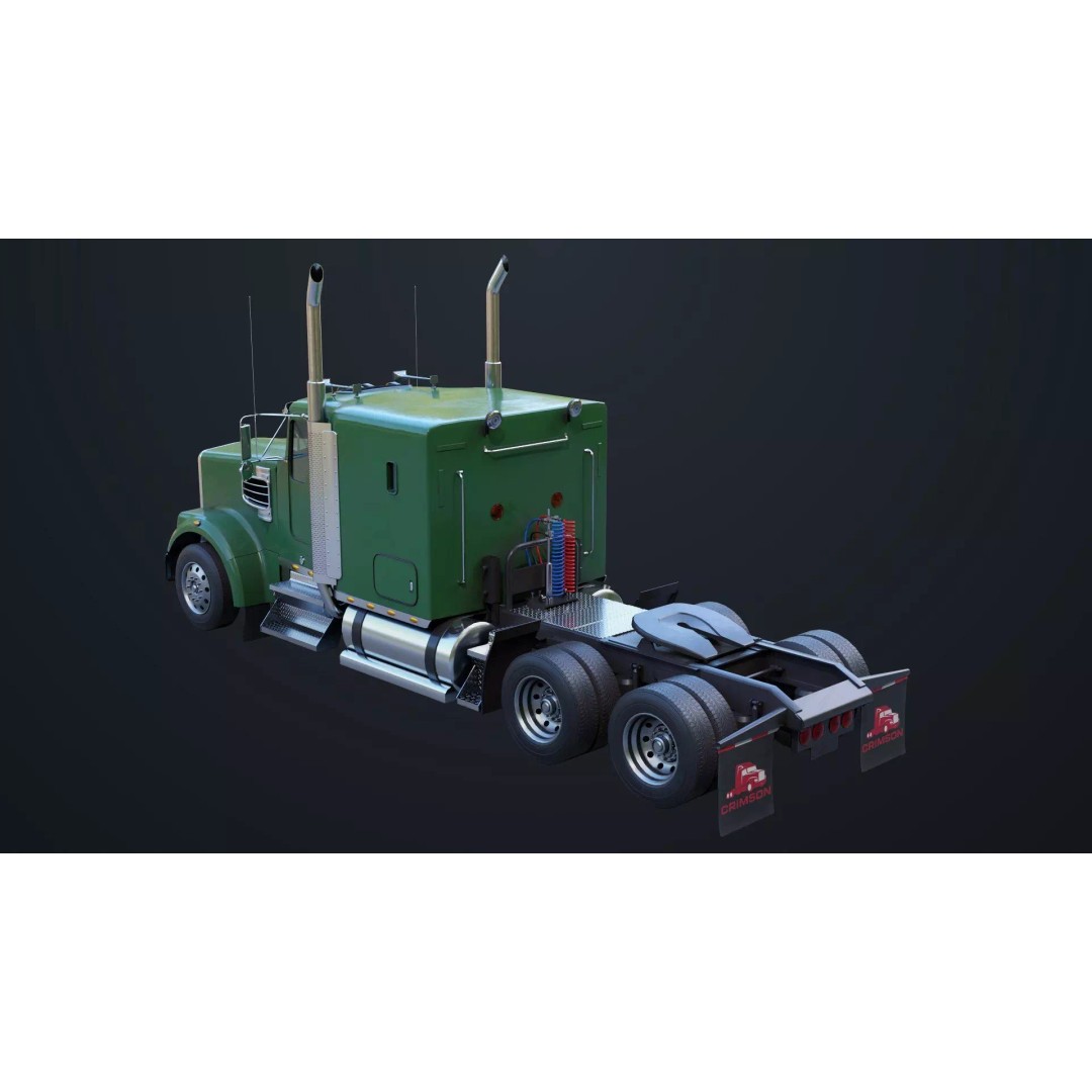 Heavy Truck Chassis 3D Model – Low Poly PBR Rigged Asset, FBX - View 7