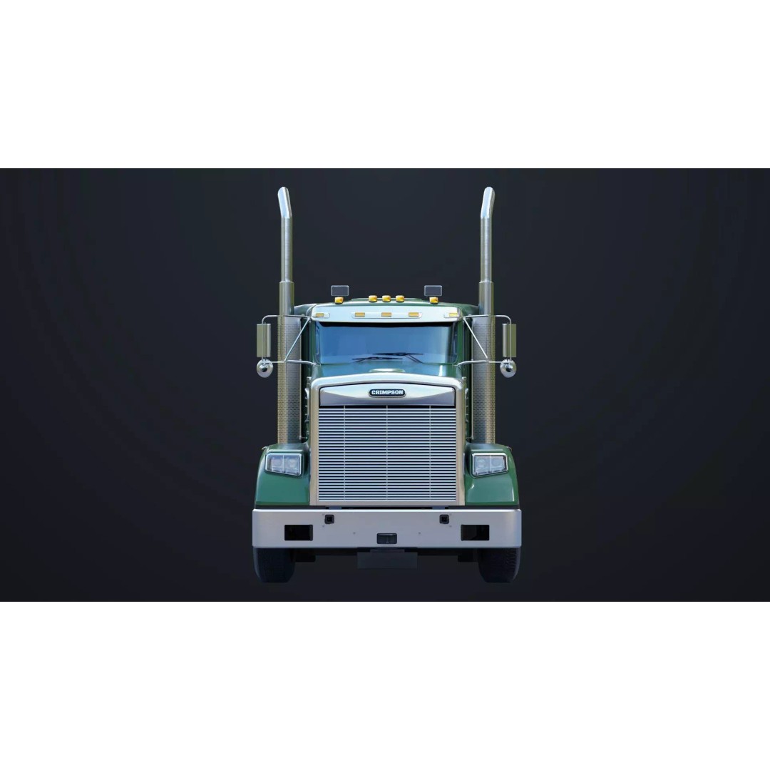 Heavy Truck Chassis 3D Model – Low Poly PBR Rigged Asset, FBX - View 9