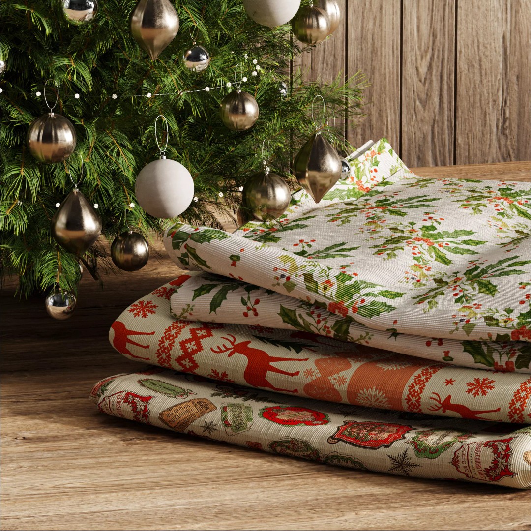 Christmas Fabric Material 3D Model – 70 Textures, SBSAR Files