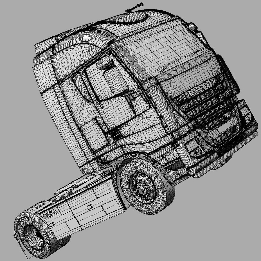 IVECO Stralis Dump Truck 3D Model – High Poly Vehicle Asset, FBX - View 13