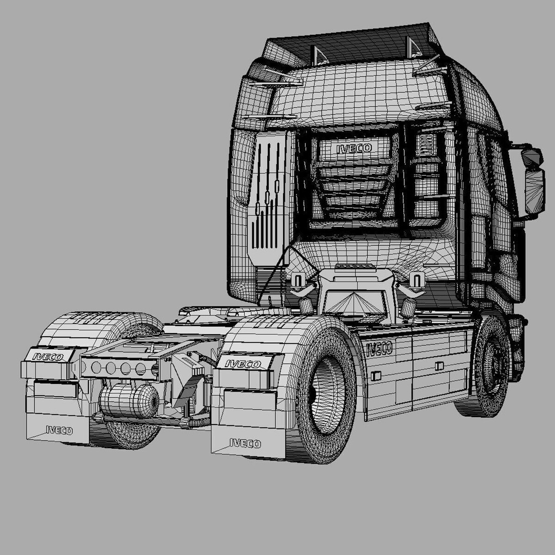 IVECO Stralis Dump Truck 3D Model – High Poly Vehicle Asset, FBX - View 14