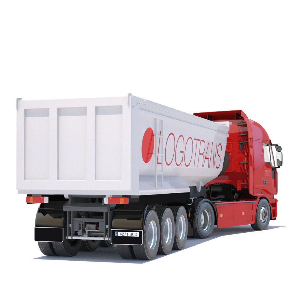 IVECO Stralis Dump Truck 3D Model – High Poly Vehicle Asset, FBX - View 4
