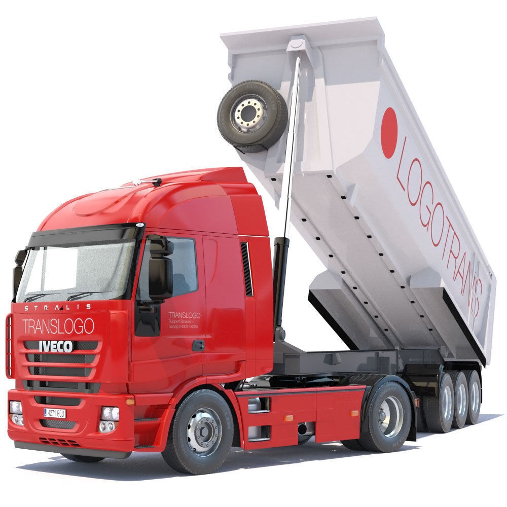 IVECO Stralis Dump Truck 3D Model – High Poly Vehicle Asset, FBX - View 6