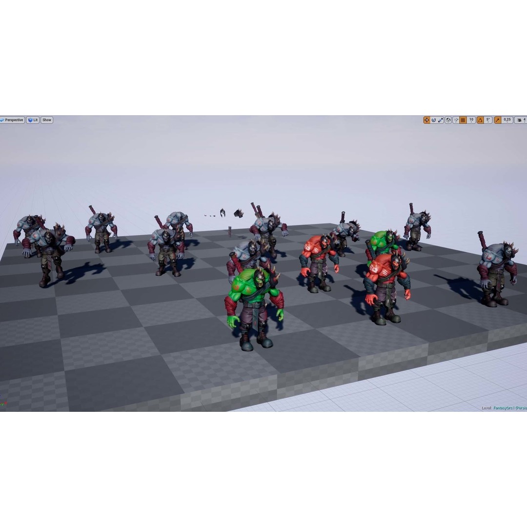 Fantasy Orc 3D Model – Low Poly Rigged Character with PBR Textures - View 10