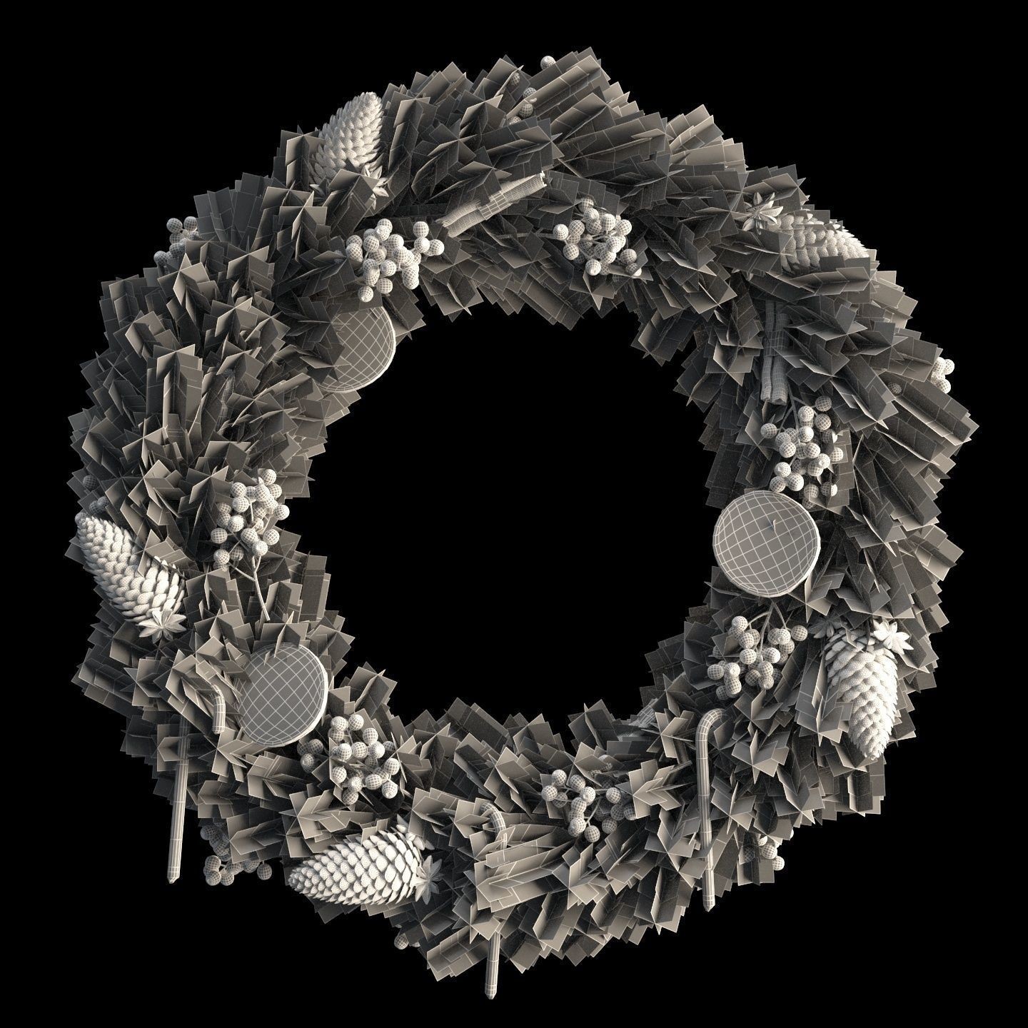 Christmas Wreath - PBR Game-Ready 3D Model