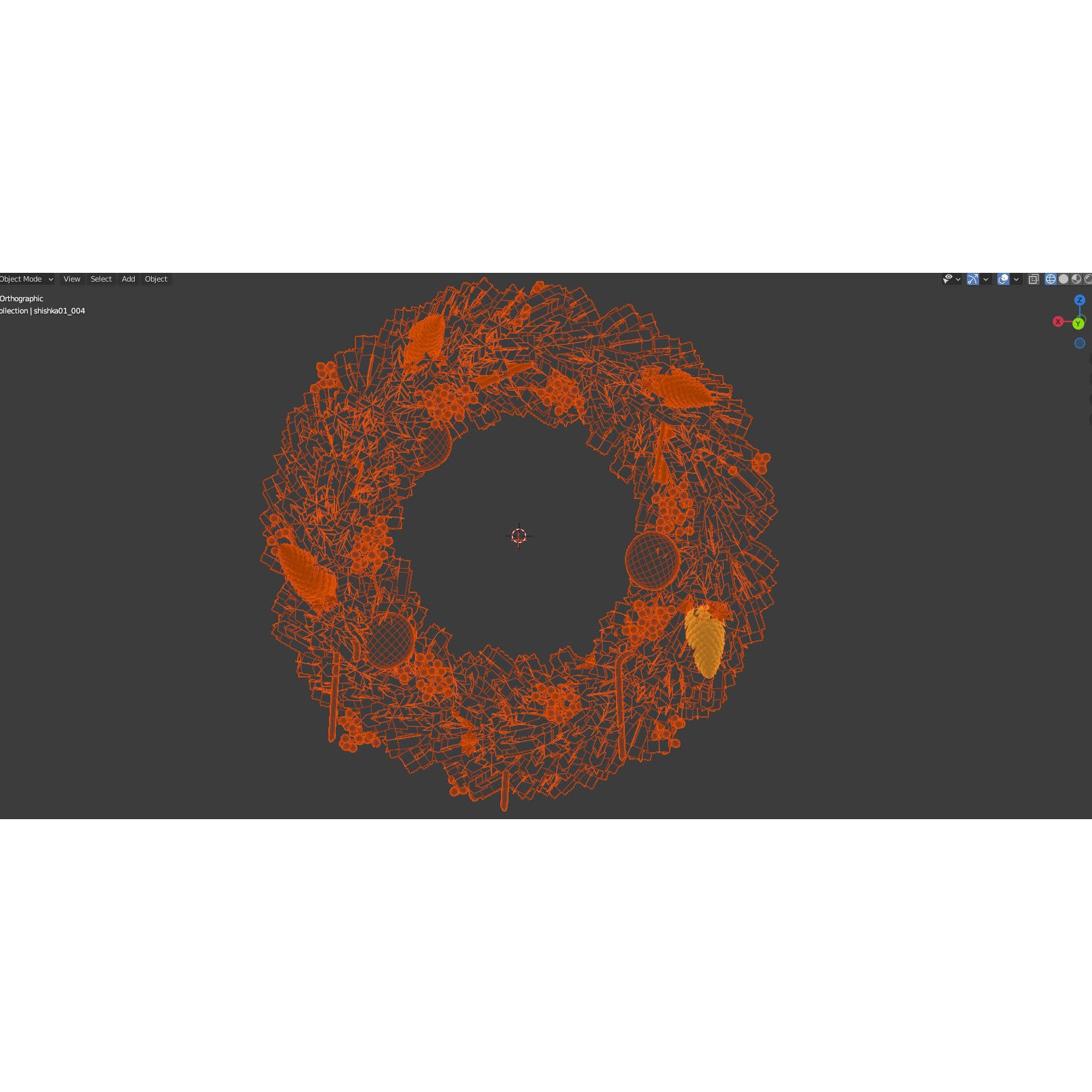 Christmas Wreath - PBR Game-Ready 3D Model - View 14