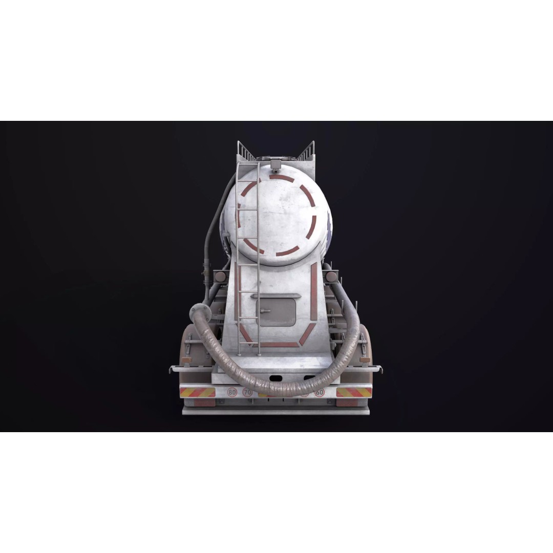 Dusty Cement Trailer 3D Model – Rigged Low-Poly PBR Asset for Unity & UE - View 10