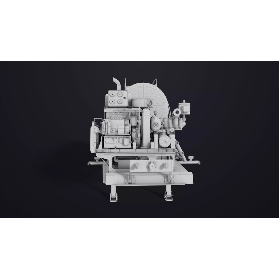 Dusty Cement Trailer 3D Model – Rigged Low-Poly PBR Asset for Unity & UE - View 39