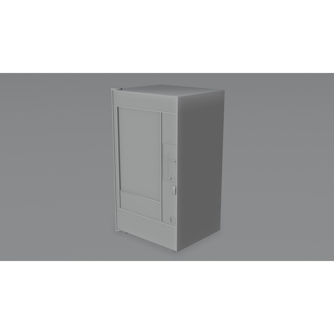 80s Retro Vending Machine 3D Model – Low Poly PBR Asset, FBX - View 4