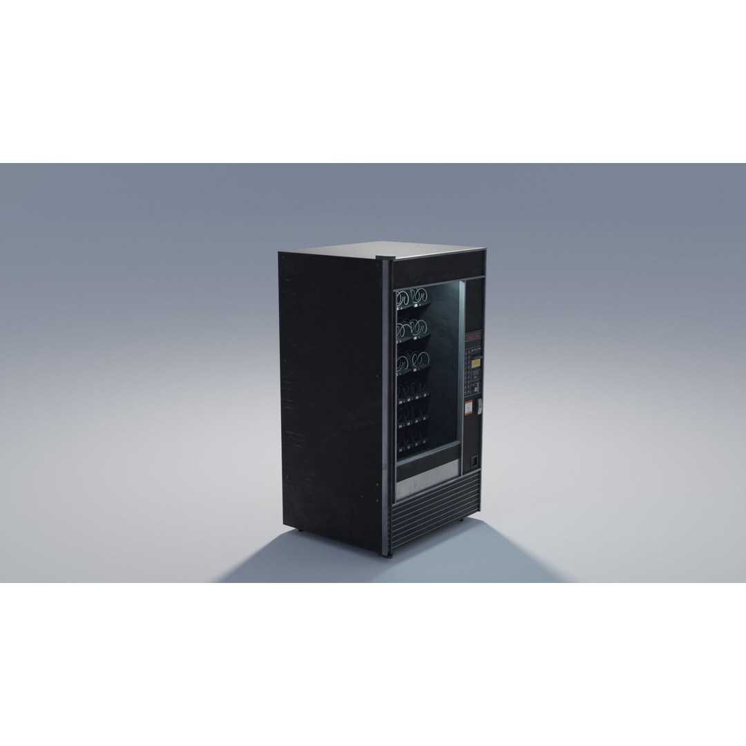 80s Retro Vending Machine 3D Model – Low Poly PBR Asset, FBX - View 9