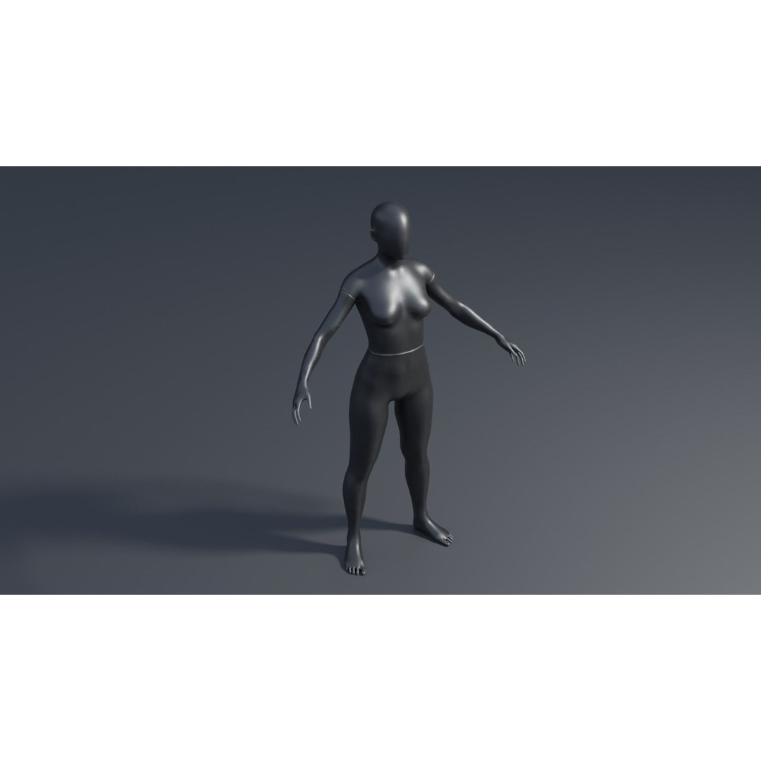Female Mannequins 3D Model – Rigged Poses with 4K Textures, FBX