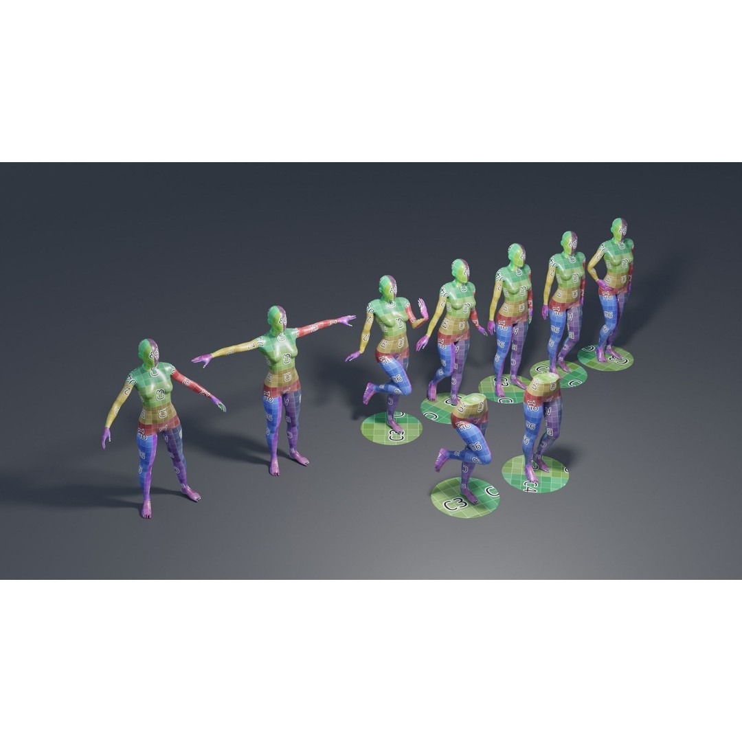 Female Mannequins 3D Model – Rigged Poses with 4K Textures, FBX - View 5