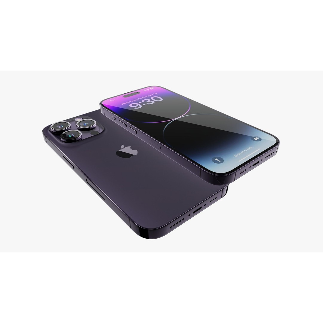 iPhone 14 Pro 3D Model – Detailed Collection with PBR Textures, FBX/OBJ - View 10