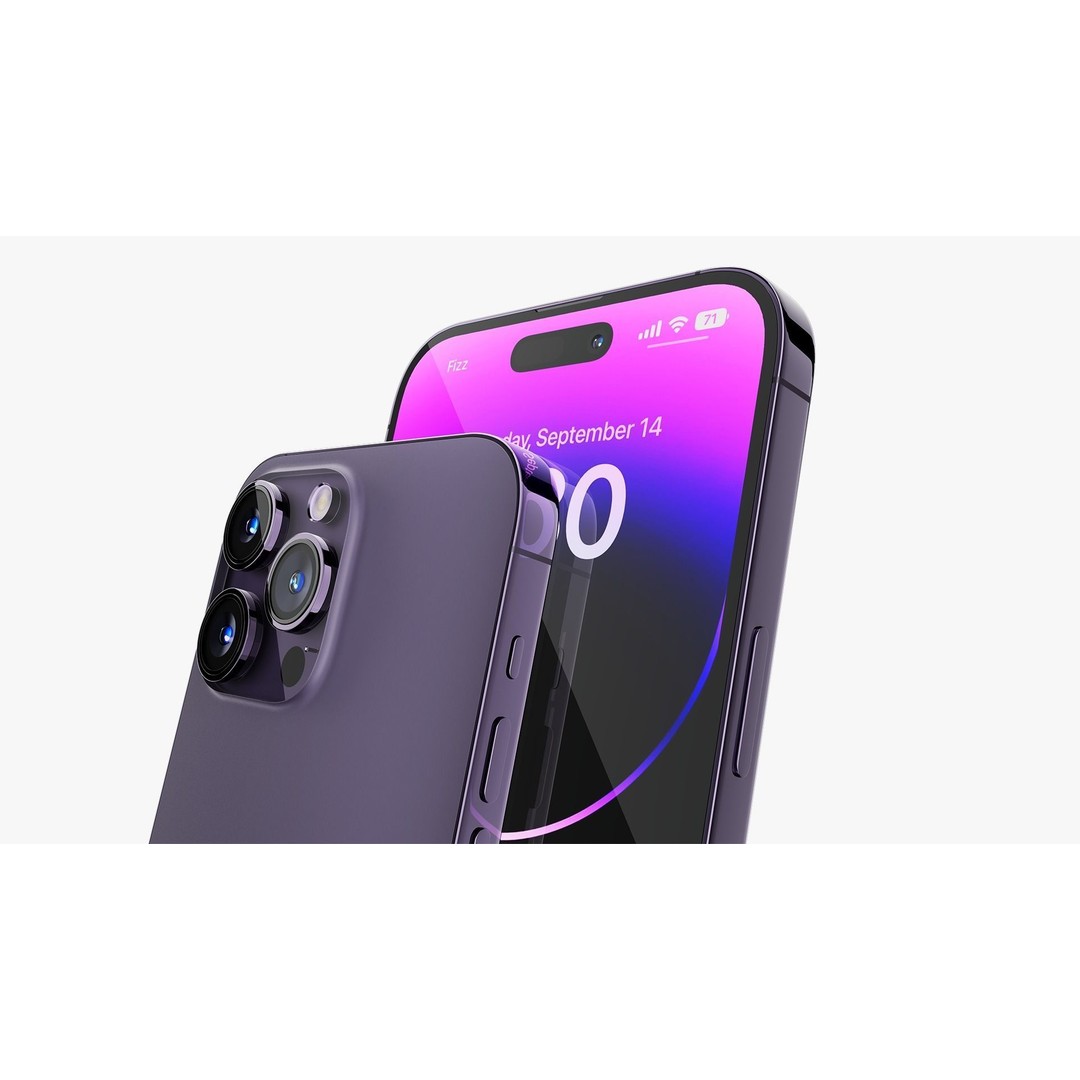 iPhone 14 Pro 3D Model – Detailed Collection with PBR Textures, FBX/OBJ - View 11